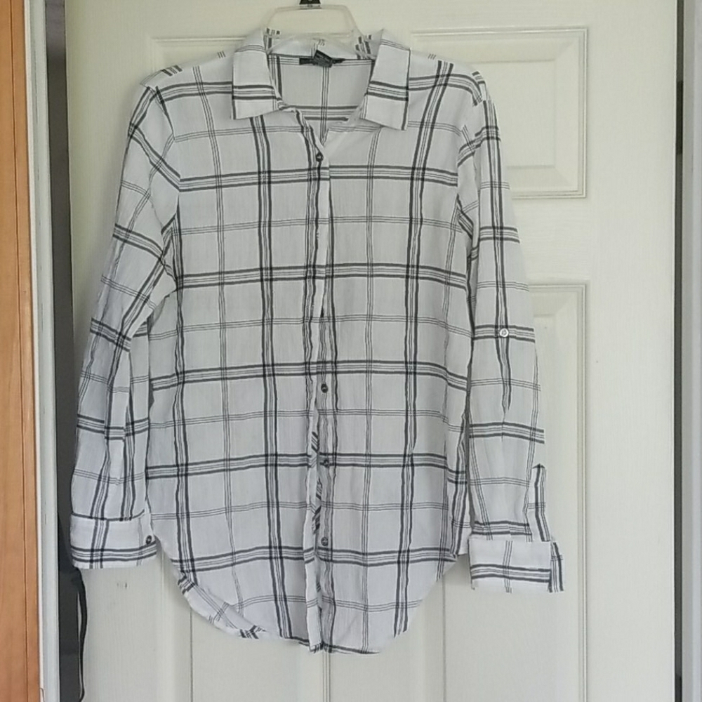 White split back flannel